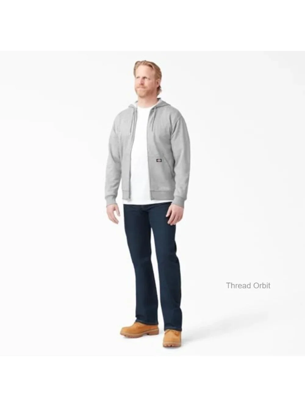 Midweight Fleece Zip Hoodie with Pockets, Relaxed Fit